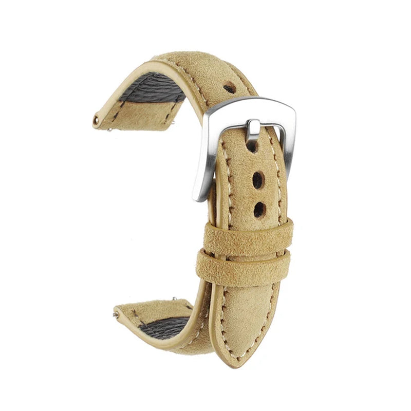 Suede Leather Watch Strap 18Mm 19Mm 20Mm 22Mm Band Vintage Handmade Watchband Grey Brown Replacement Belts for Watch Accessories