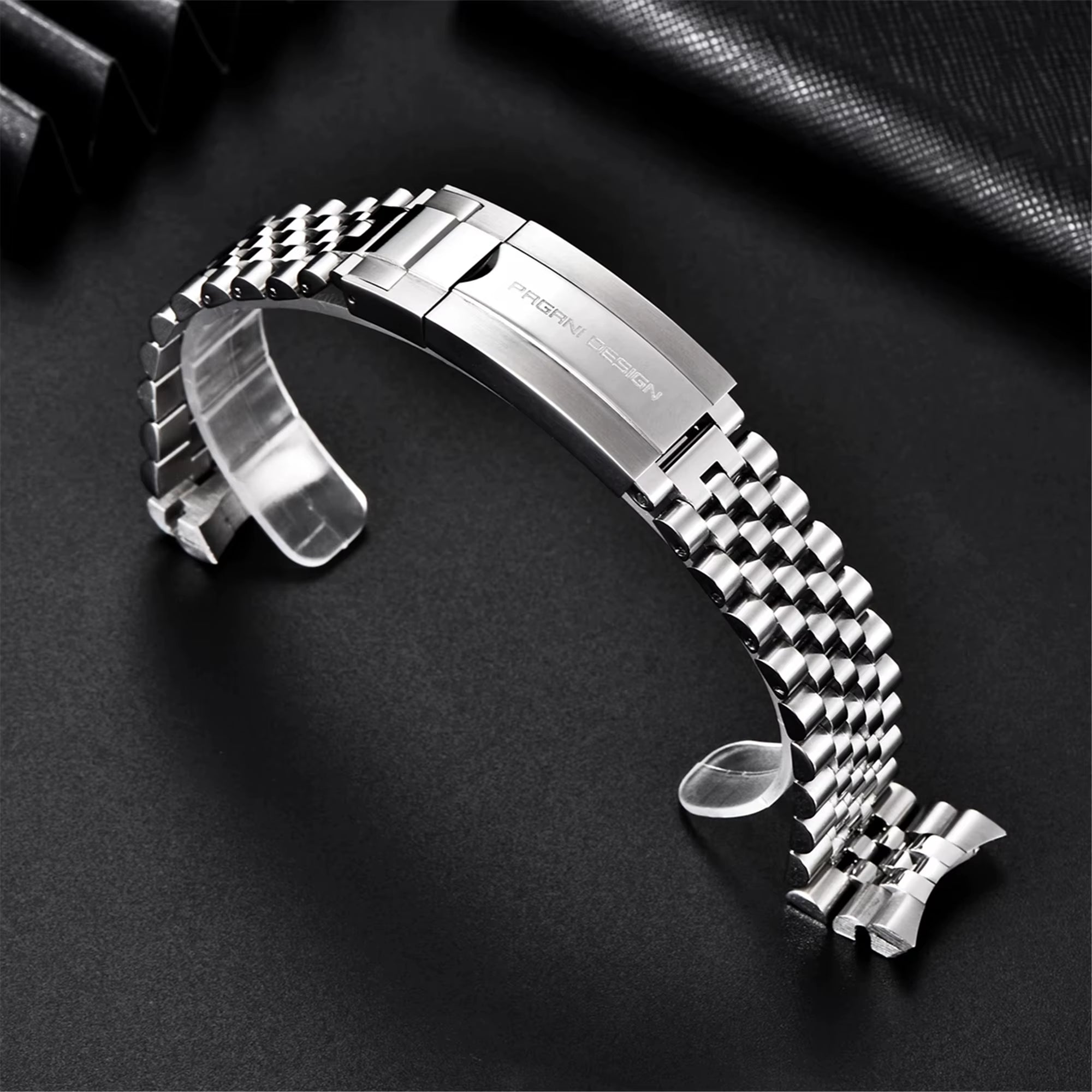 PAGANI DESIGN Original for PD1661,PD1662.PD1651 Watch 316L Stainless Steel Band Strap Jubilee Bracelet Width 20MM, Length 220MM