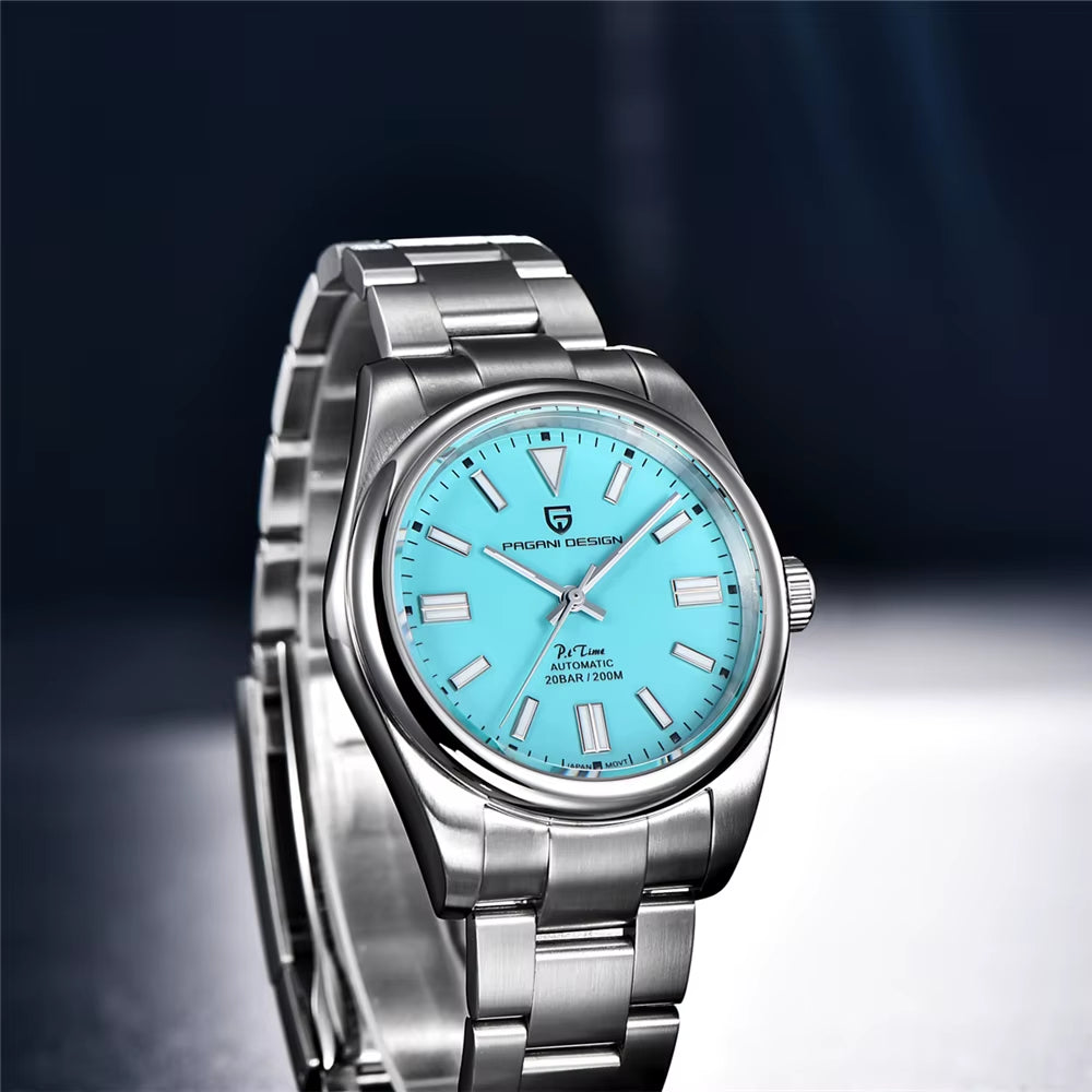 2023  New 39Mm Men'S Mechanical Watches NH35 Automatic Watch Sapphire Stainless Steel 20Bar Waterproof Reloj Hombre