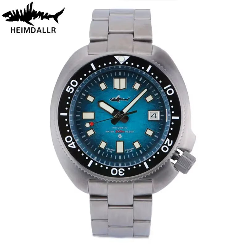 Turtle Diver Watch Mens Titanium Case Sapphire 200M Waterproof Japan NH35 Automatic Movement Mechanical Wristwatches