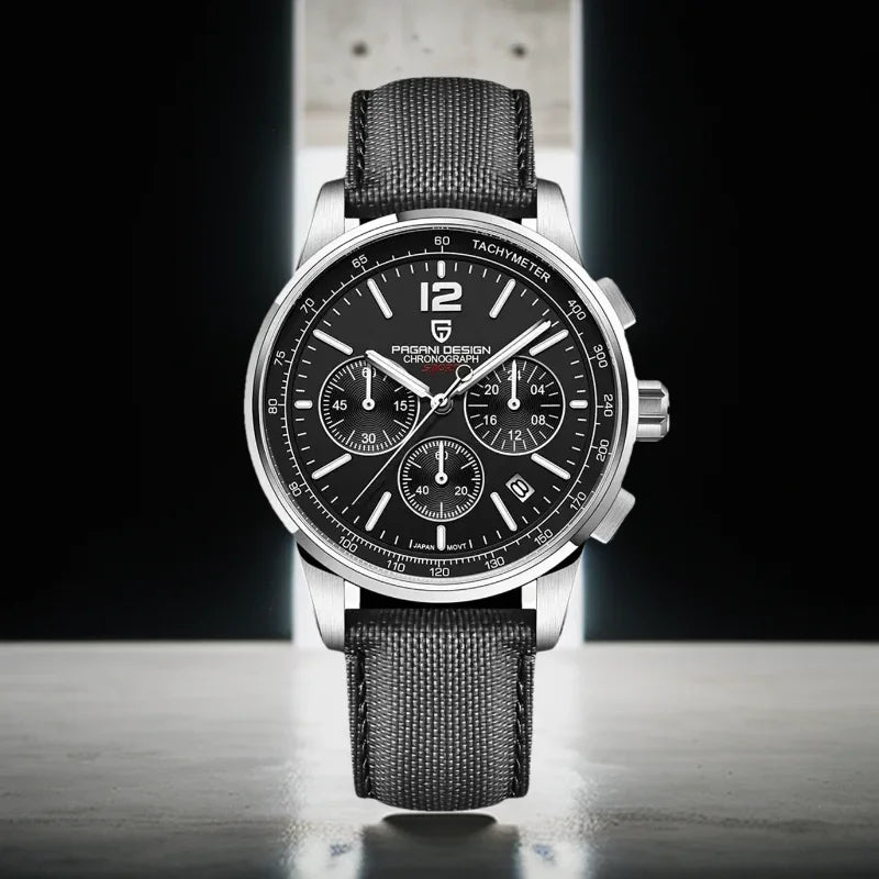 2024 New Fashionable Luxury Casual Men'S Quartz Watch VK63 100M Waterproof Sapphire Glass Stainless Steel Watch