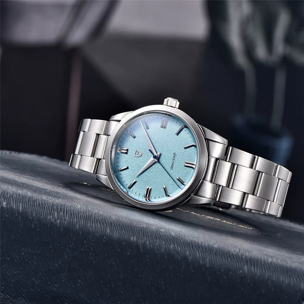 2024 New 38Mm Men'S Quartz Watches Stainless Steel AR Coating Sapphire VH31 Business Sports Watches Watch for Men