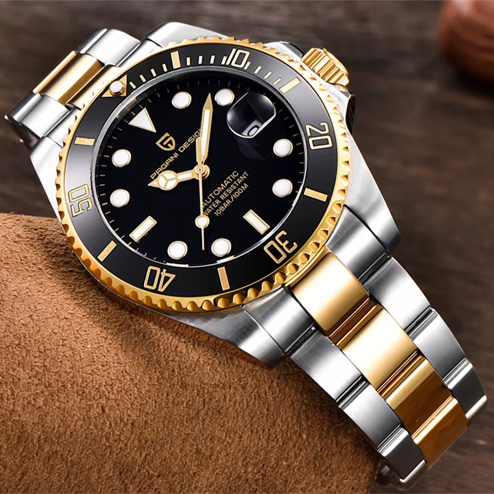 New Mechanical Men Watches Luxury Sapphire Automatic Watch Stainless Steel Business Men Waterproof Clock