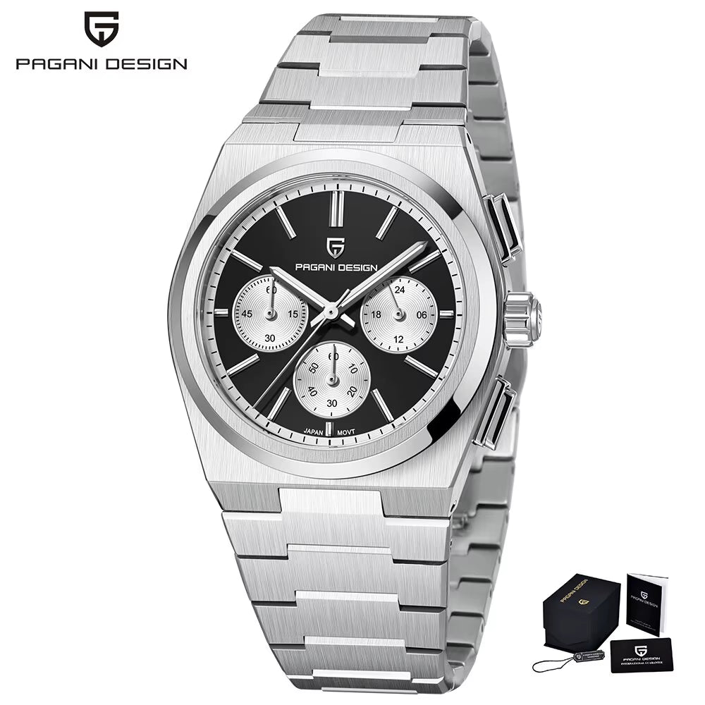 PAGANI DESIGN 2024 New Men Watches Quartz Business Watches VK63 Mens Clock Top Brand Luxury Watch Men Chronograph Watch for Men