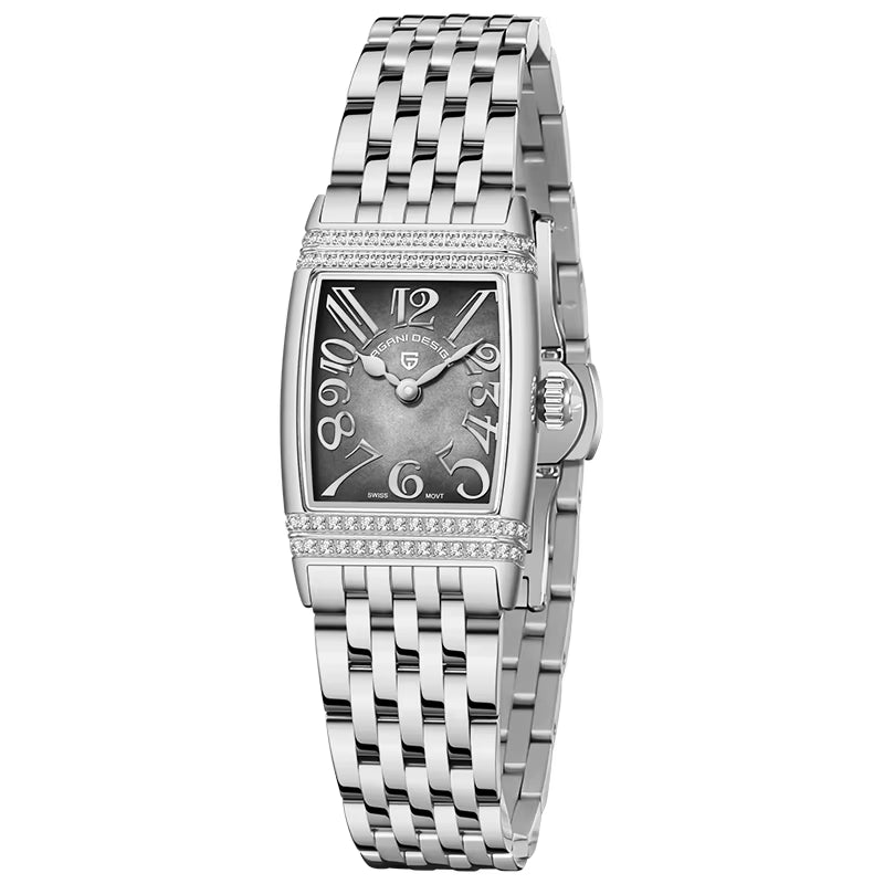 - Women'S Sapphire Crystal Quartz Watch, Luxury Accessories, Waterproof up to 50 Meters, Stainless Steel, 22Mm, Ne