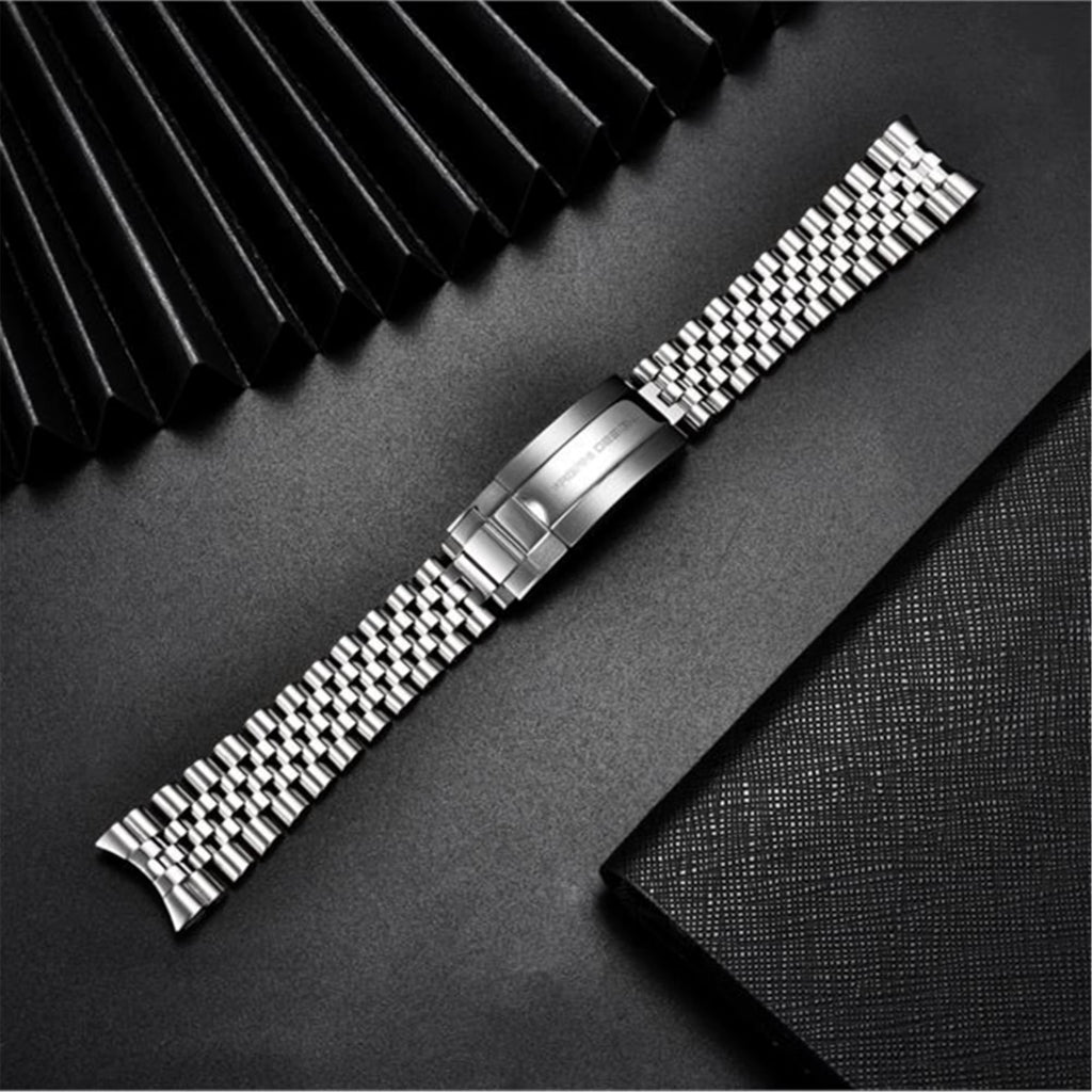 PAGANI DESIGN Original for PD1661,PD1662.PD1651 Watch 316L Stainless Steel Band Strap Jubilee Bracelet Width 20MM, Length 220MM