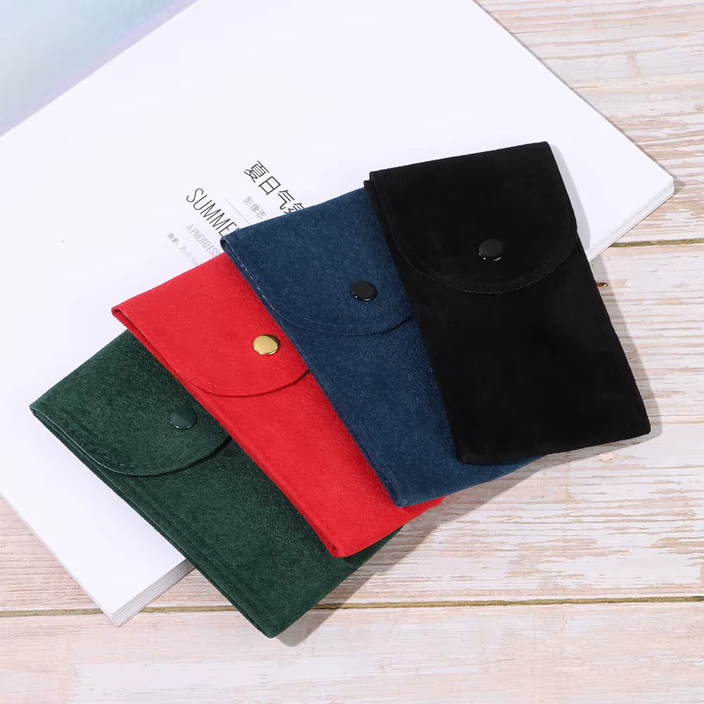Flannelette Watch Box Holder Storage Bag Anti-Dust Ring Bracelet Protection Case Portable Pockets Watch Collection Accessories