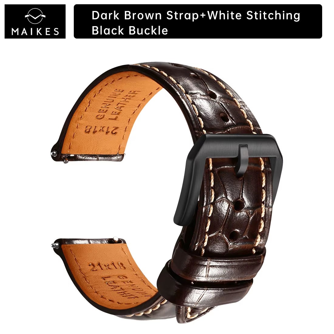 Maikes Luxury Leather Watch Strap 20Mm 21Mm 22Mm Accessories Watchbands Braceletes for Rolex Breitling Omega Watch Band