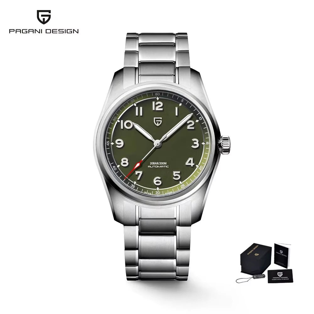 2024 New 38MM  Top Brand Men'S Pilot Automatic Mechanical Watch Nh35A/Yn55A/Yn56A Sapphire Waterproof 200M Men