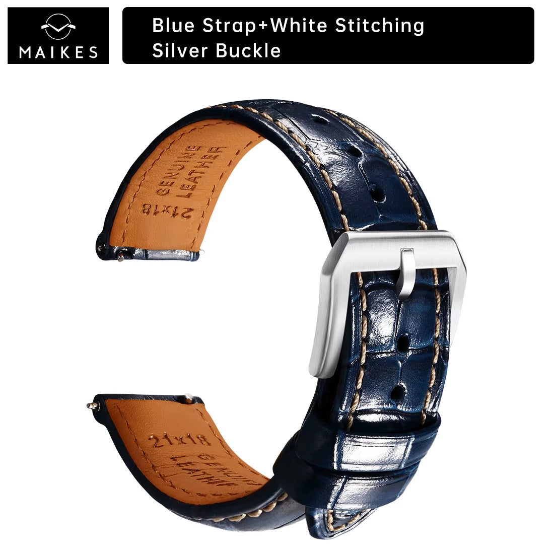 Maikes Luxury Leather Watch Strap 20Mm 21Mm 22Mm Accessories Watchbands Braceletes for Rolex Breitling Omega Watch Band