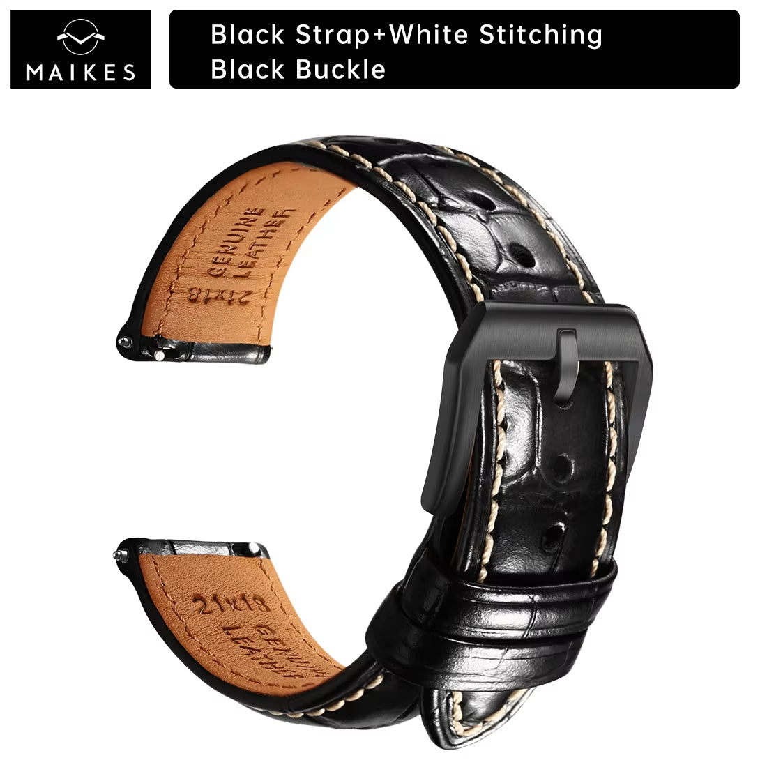 Maikes Luxury Leather Watch Strap 20Mm 21Mm 22Mm Accessories Watchbands Braceletes for Rolex Breitling Omega Watch Band