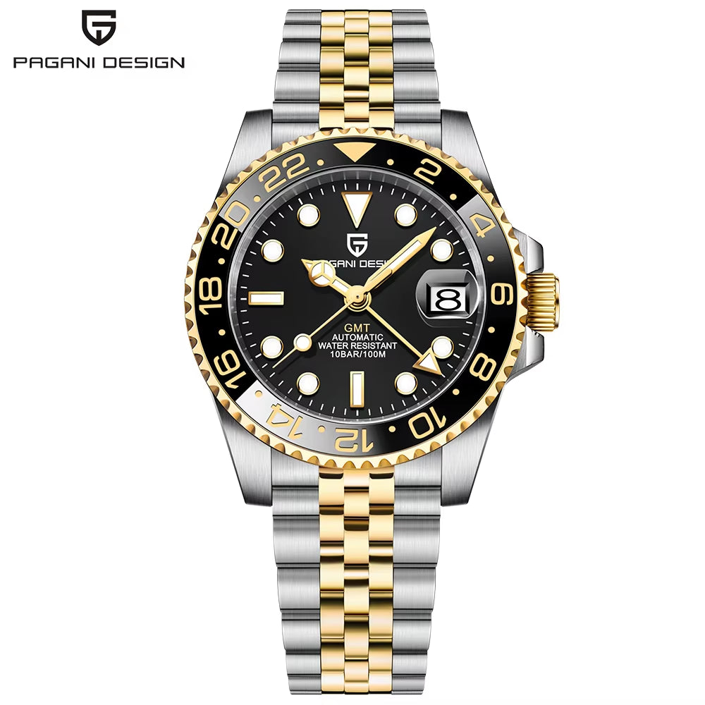 V3  New NH34 Automatic Mechanical Watches Men'S Luxury Sapphire Glass 40MM Ceramic GMT Wristwatch 100M Waterproof