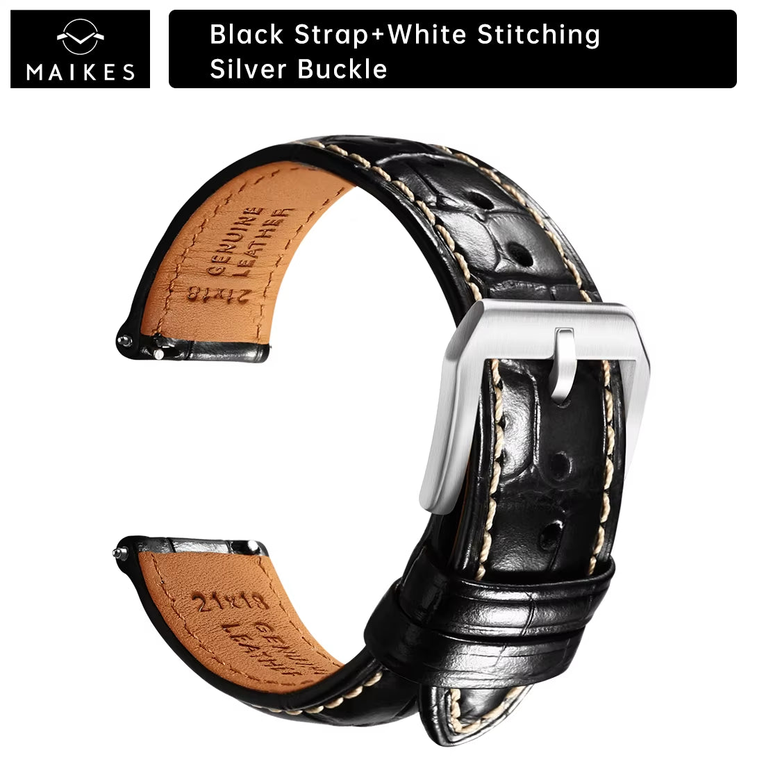 Maikes Luxury Leather Watch Strap 20Mm 21Mm 22Mm Accessories Watchbands Braceletes for Rolex Breitling Omega Watch Band