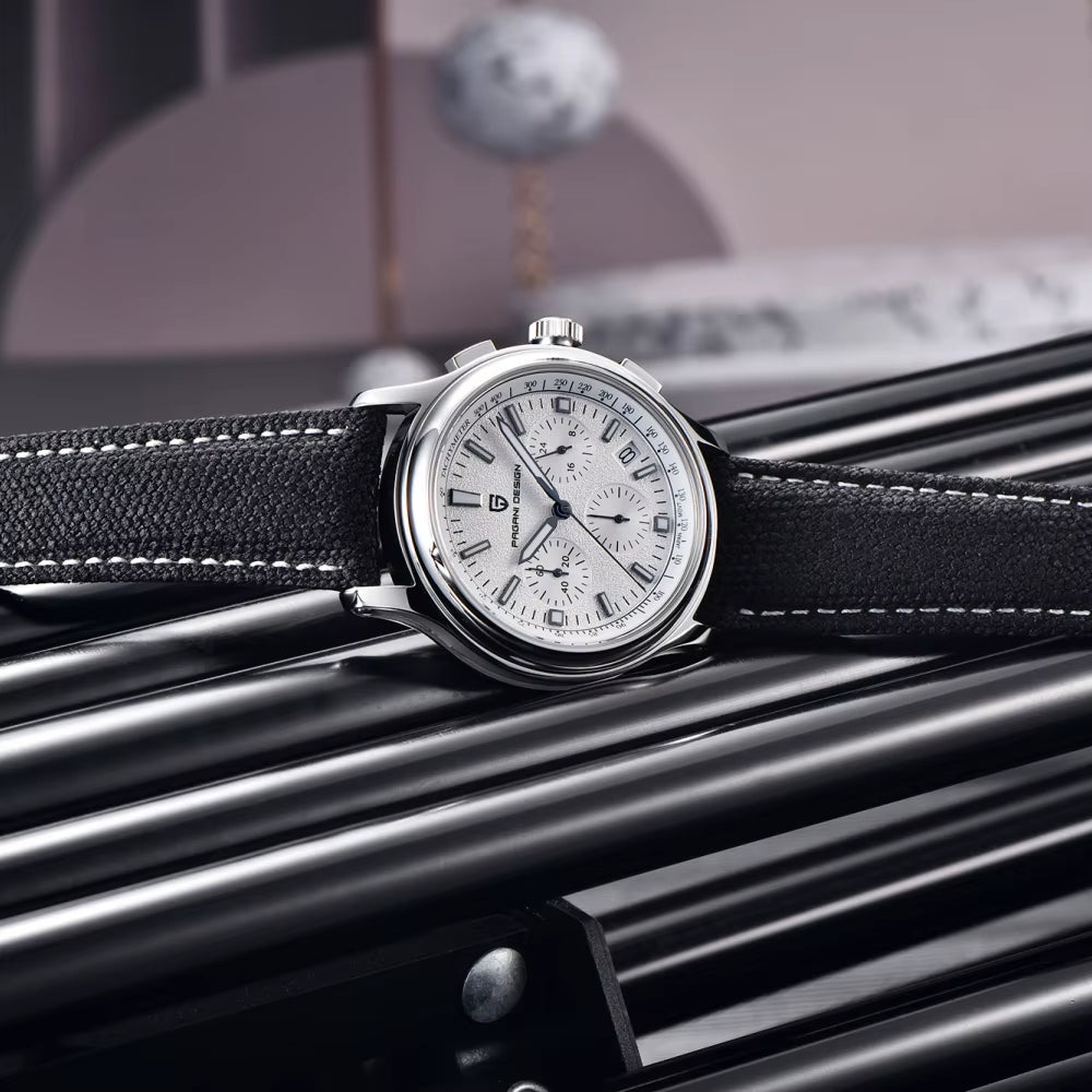 2024 New 40Mm Men Classic Sport Quartz Watch Japan VK63 100M Water Resistant Sapphire Stainless Steel Chronograph