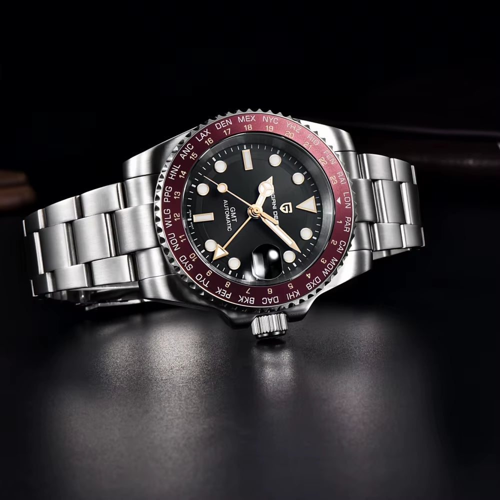 2024 NEW 40MM NH34 GMT Men'S Automatic Mechanical Watch Stainless Steel Luminous Waterproof Sapphire Men Watches