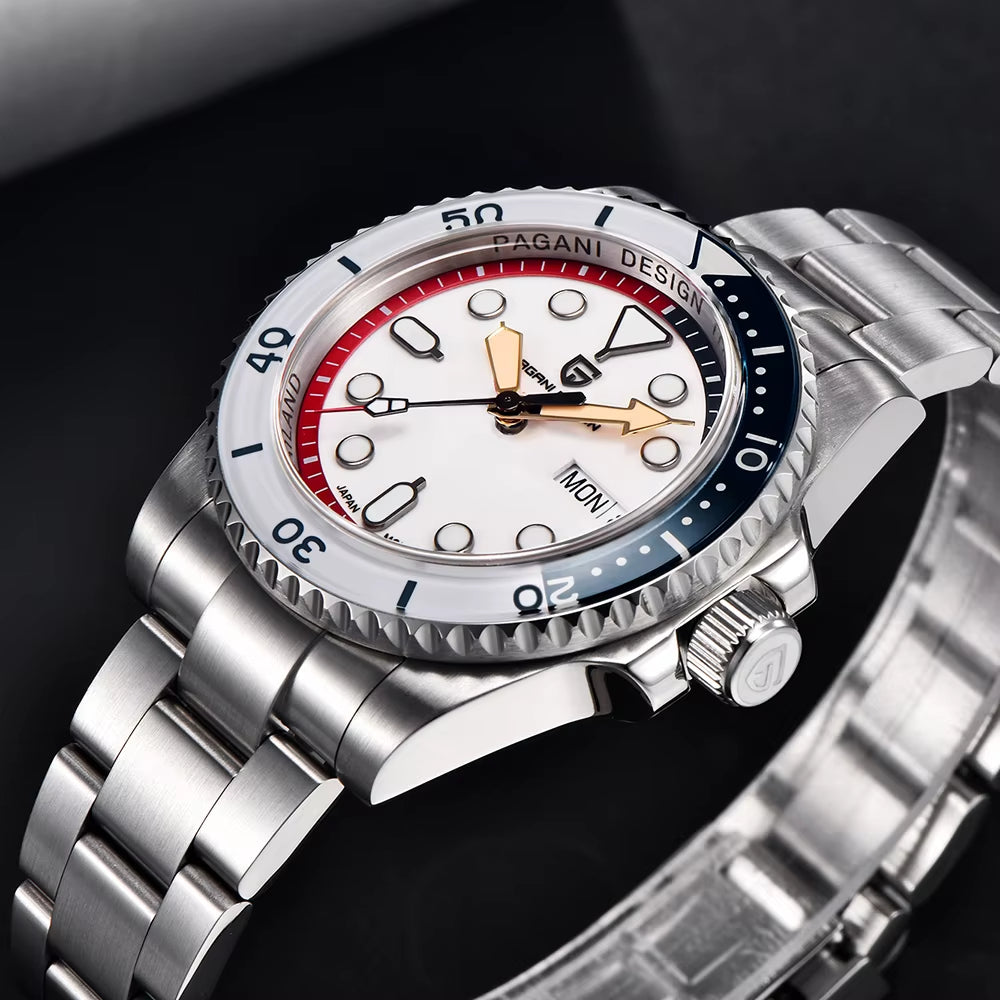 2024 New Men Mechanical Wristwatches Luxury Automatic Watches Week Date NH36 100M Waterproof Reloj Hombre PD1726