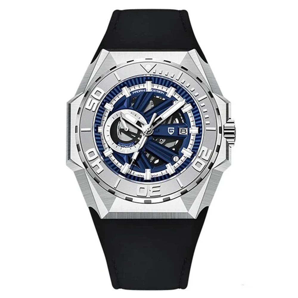 New Skeleton Men'S Mechanical Watch Miyota 8217 Movement Luxury Automatic Watch Men'S 2022 Waterproof Reloj Hombre