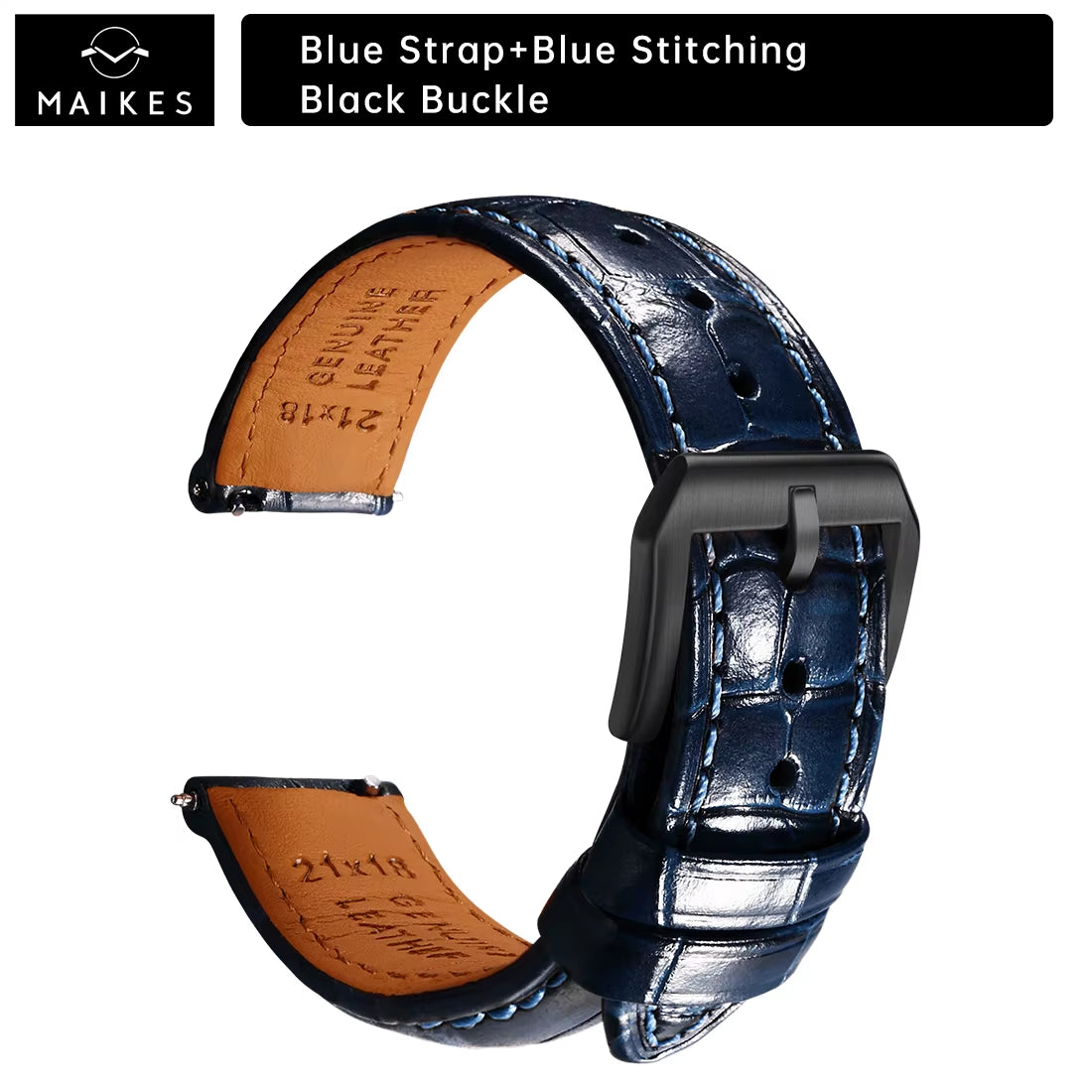 Maikes Luxury Leather Watch Strap 20Mm 21Mm 22Mm Accessories Watchbands Braceletes for Rolex Breitling Omega Watch Band