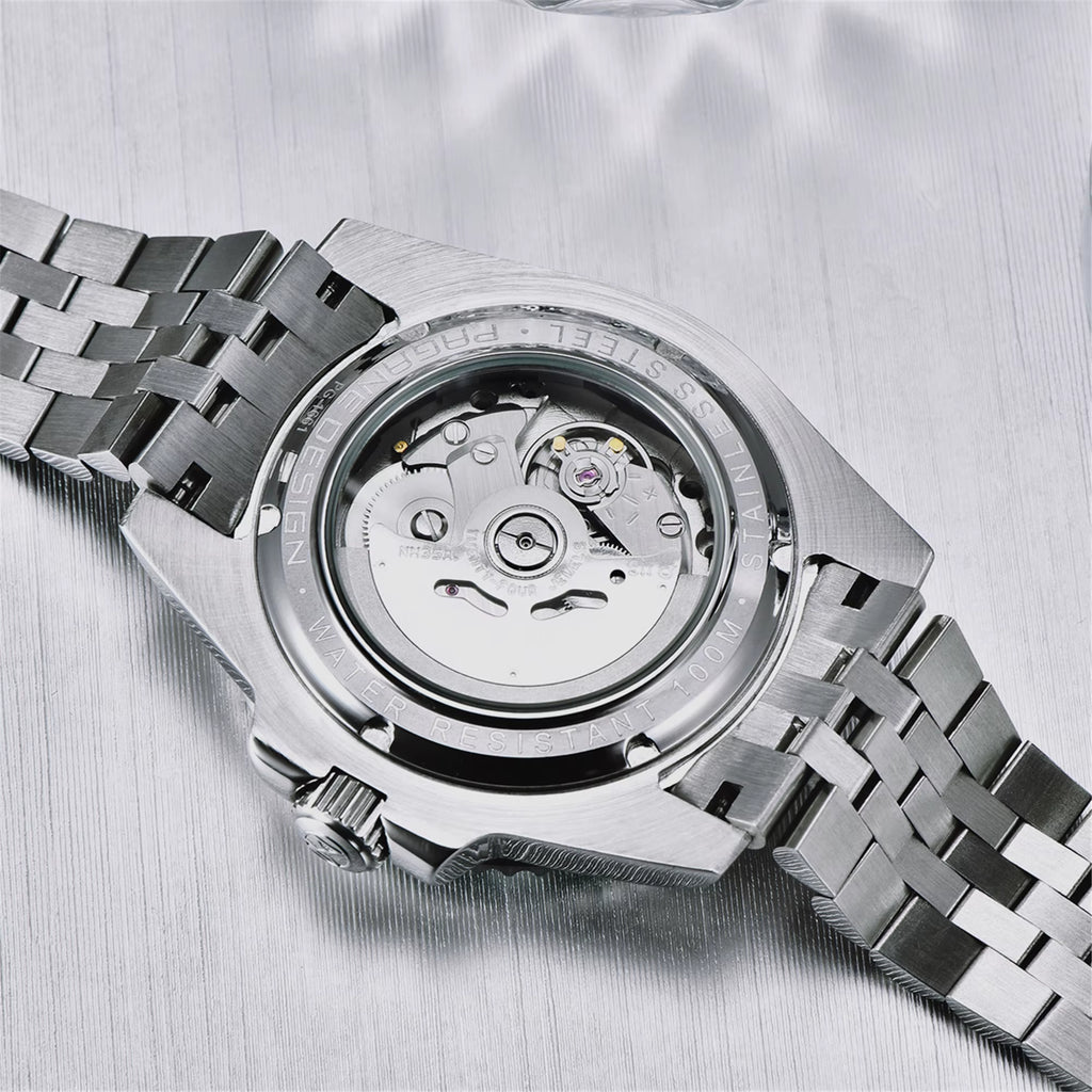 2025 New (PAGRNE)  Automatic Mechanical Watch Luxury Sports Stainless Steel Waterproof Watch NH35 Sapphire Clock