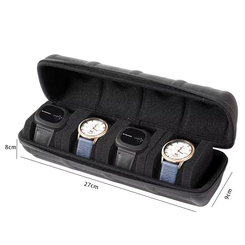 Watch Box Organizer for Men or Women，Watch Travel Case Portable Storage Watch Display Holder for Wristwatches and Smart Watches