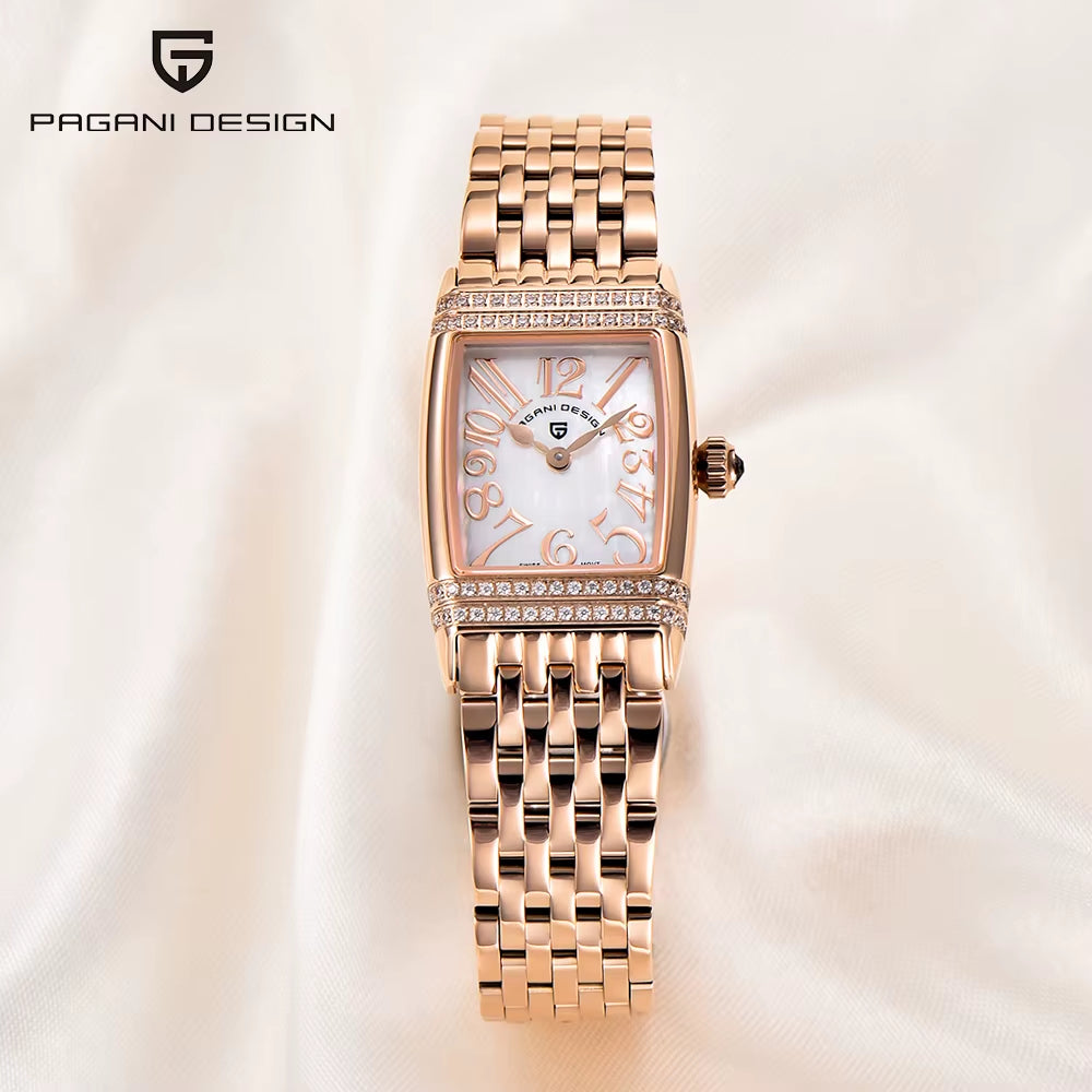 - Women'S Sapphire Crystal Quartz Watch, Luxury Accessories, Waterproof up to 50 Meters, Stainless Steel, 22Mm, Ne