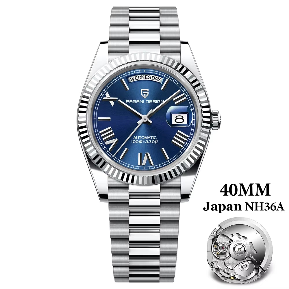 DD40 Luxury Rose Gold Men'S Watches Automatic Mechanical Watch for Men AR Sapphire Glass Date Wrist Watch Men 2024