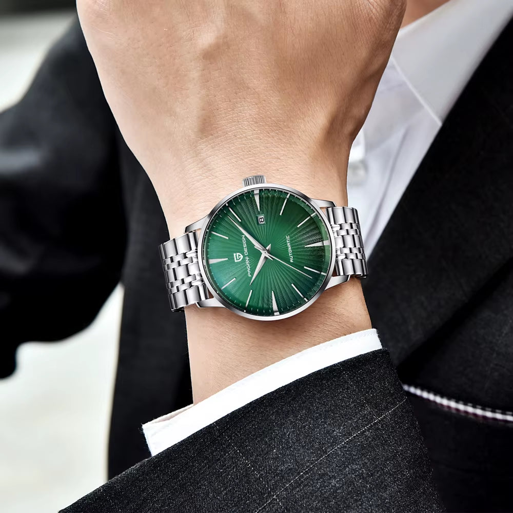 Brand Watch Men Automatic Mechanical Wristwatches Mens Steel Waterproof Watches Business Men'S Clock Dropshipping