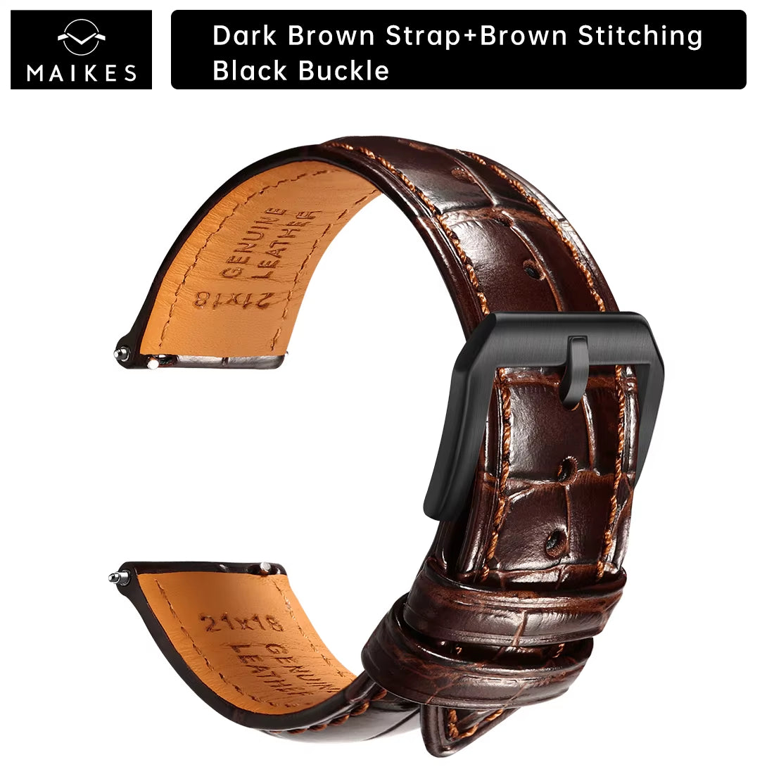 Maikes Luxury Leather Watch Strap 20Mm 21Mm 22Mm Accessories Watchbands Braceletes for Rolex Breitling Omega Watch Band