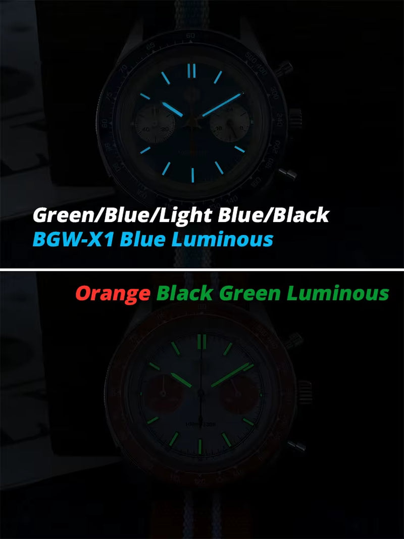 New Chronograph VK64 Quartz Watch Original Design 39.5Mm Men Sports Business Dress Watches Waterproof 100M SN0116