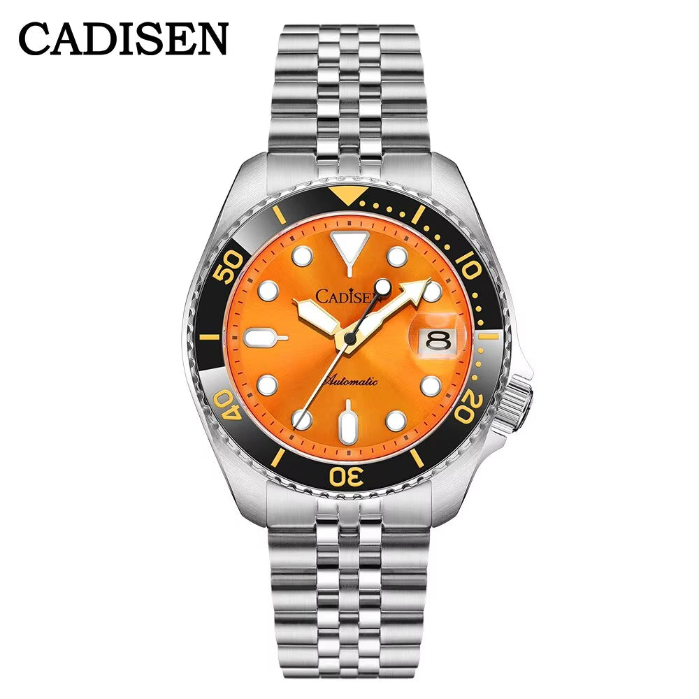 New Luminous Men Mechanical Wristwatches Ceramic Bezel Sapphire Glass NYLON Band Automatic Watch Men Relogio Masculino