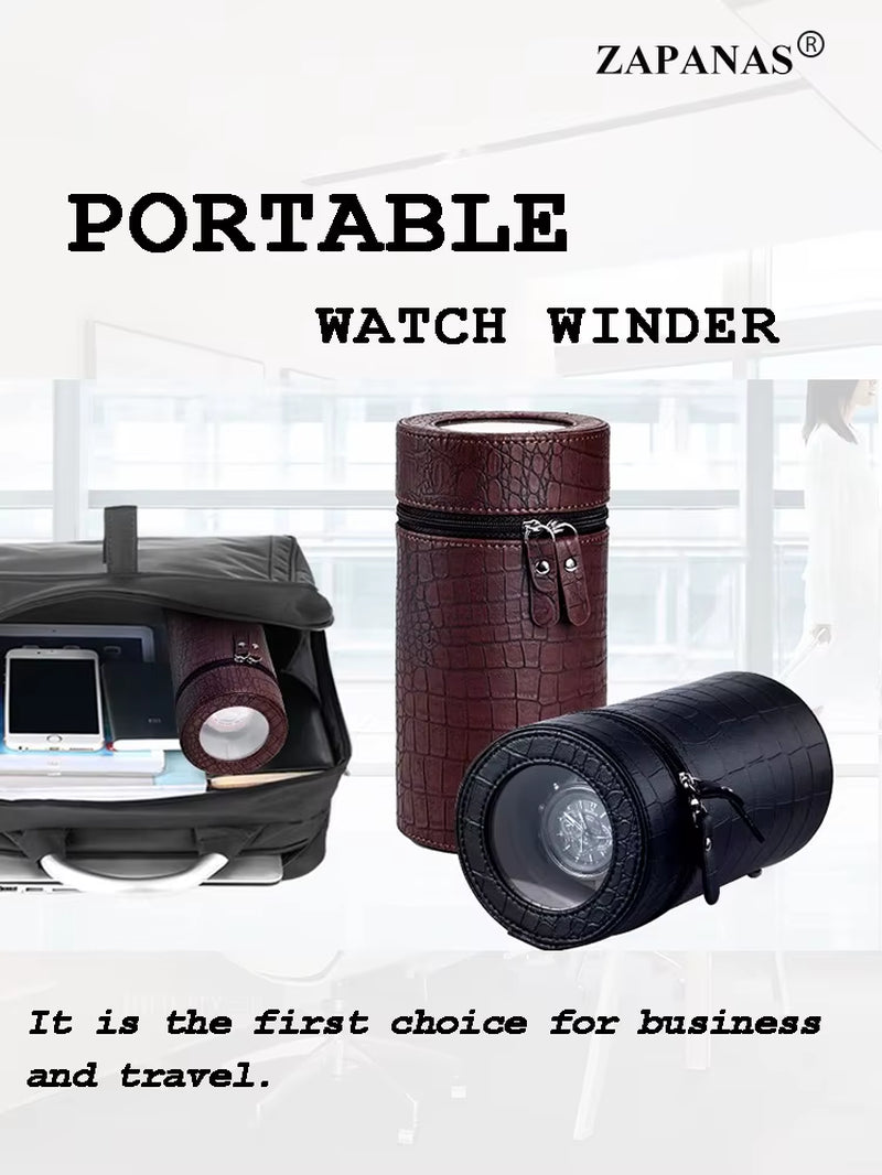 Portable Automatic Watch Winder PU Leather Box for Travel Watch Winder Storage Box Mabuchi Motor