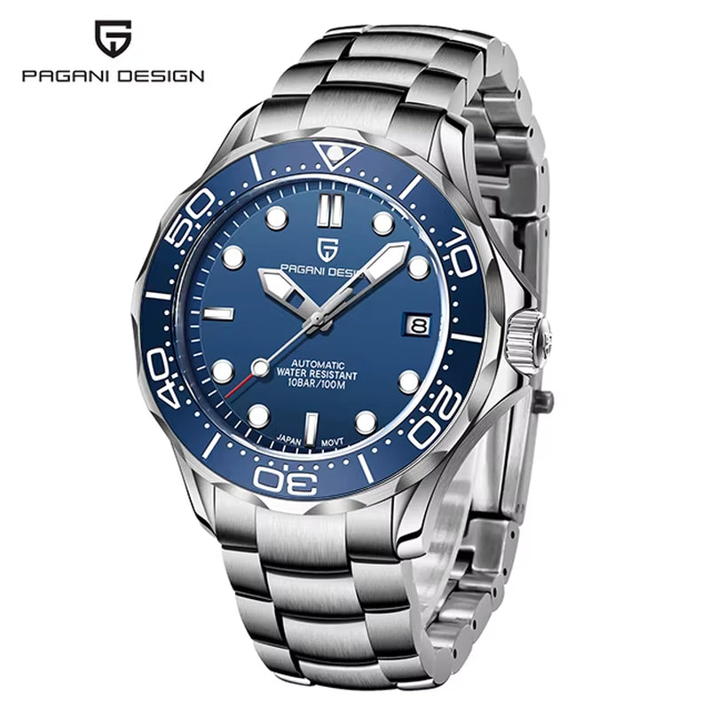 2025 New Mens Automatic Watches Men 007 Top Luxury Mechanical Men'S Wristwatch NH35A Ceramic Bezel Sapphire Mirror