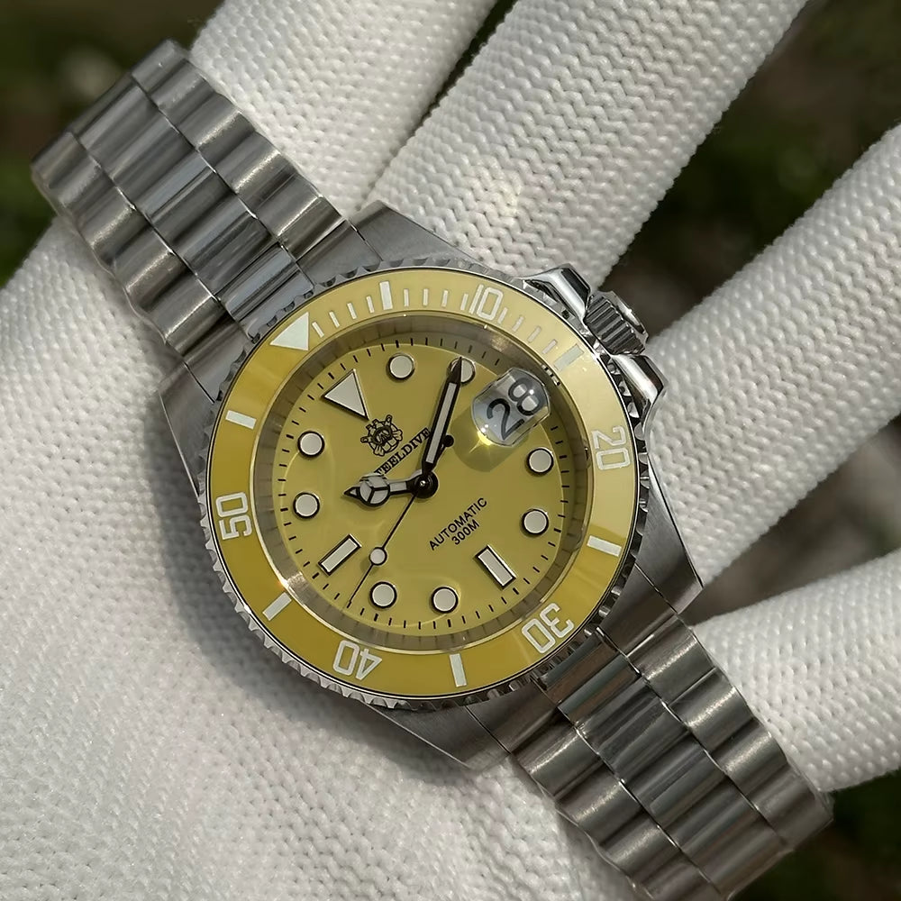 New Watch SD1953C Water Ghost Diver Watch Men 300M Waterproof Sapphire Glass Ceramic Bezel NH35 Automatic Men Dive Wat