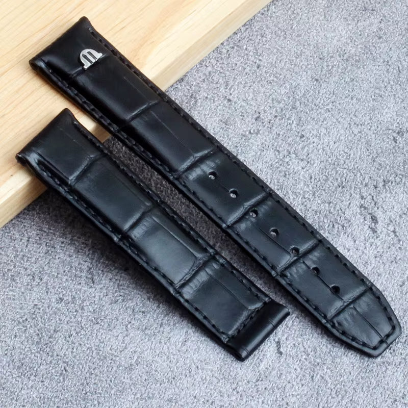 Genuine Leather Watch Strap 20MM 22MM for Maurice Lacroix LES CLASSIQUES MASTERPIECE PONTOS Men Watch Band Bracelet