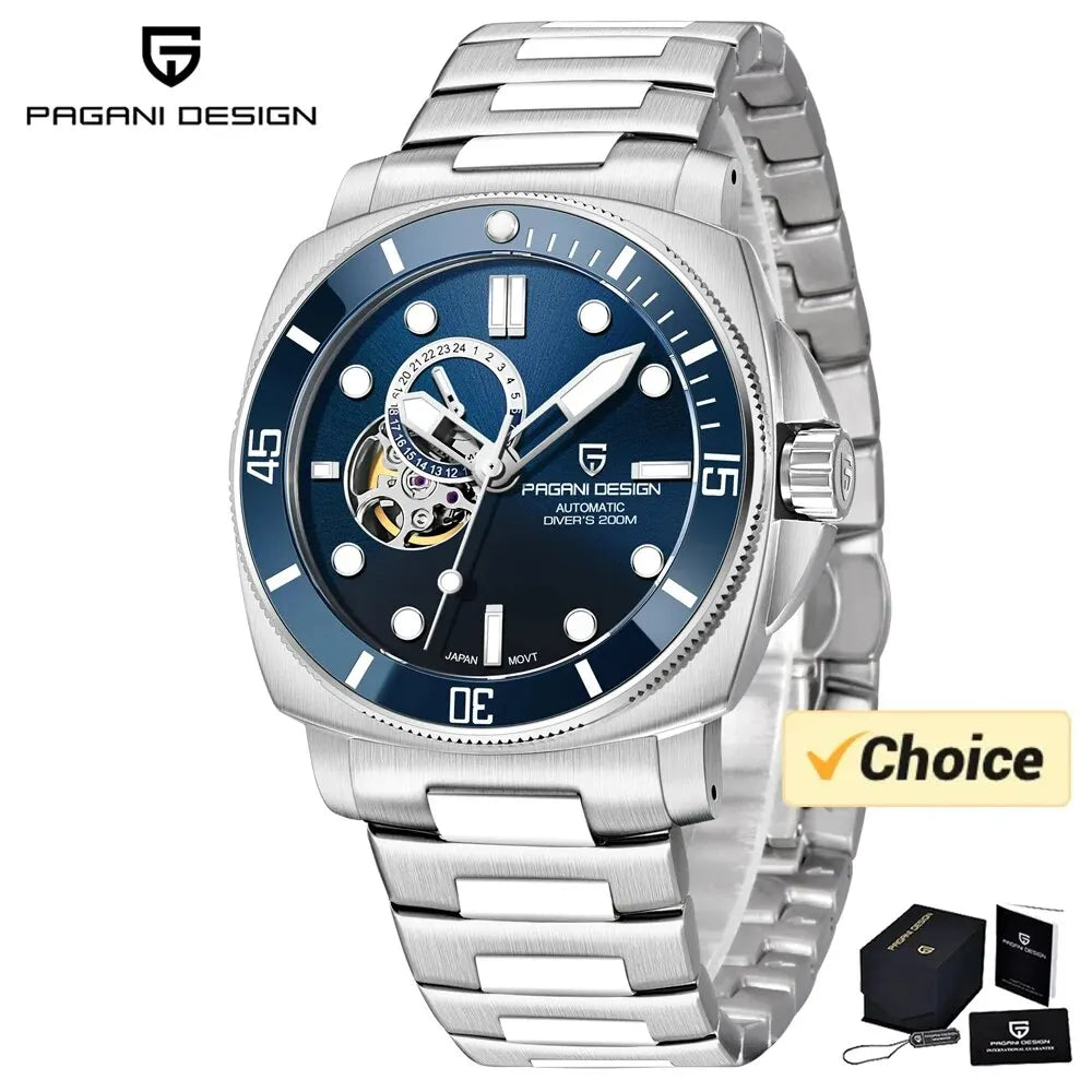 Men'S Watches 2025 New Mechanical Automatic Watch for Men 200M Diving Top Brand Luxury Wristwatch Stainless Steel