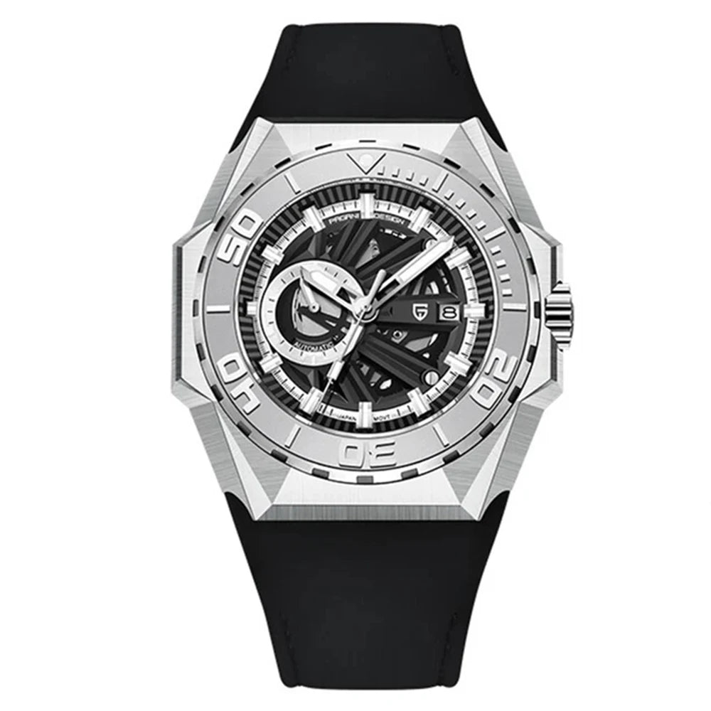 New Skeleton Men'S Mechanical Watch Miyota 8217 Movement Luxury Automatic Watch Men'S 2022 Waterproof Reloj Hombre