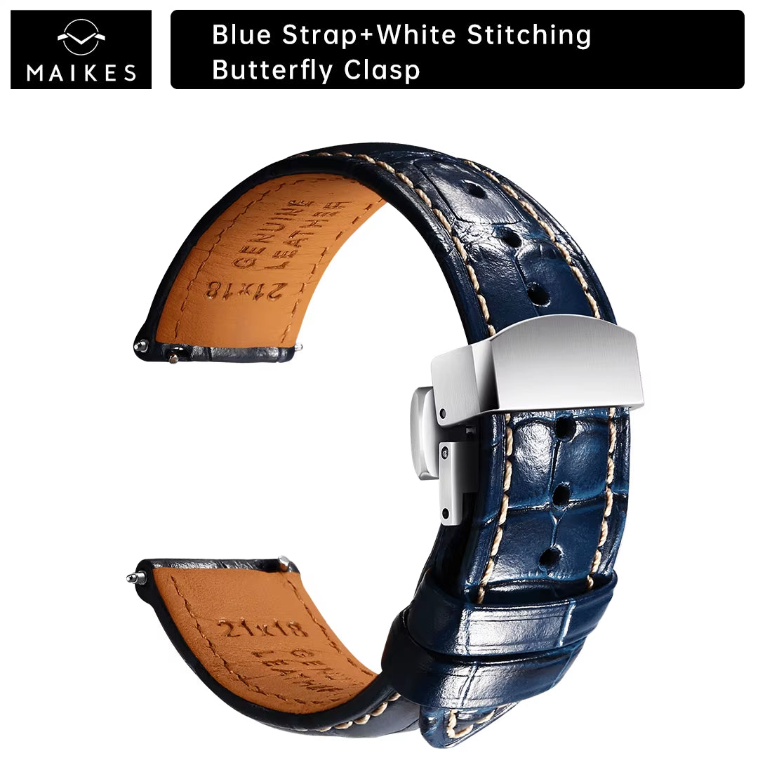 Maikes Luxury Leather Watch Strap 20Mm 21Mm 22Mm Accessories Watchbands Braceletes for Rolex Breitling Omega Watch Band