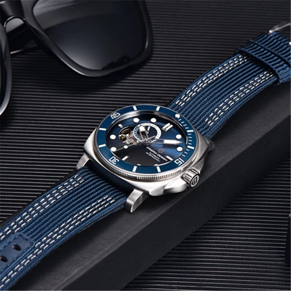Brand Sports Men Mechanical Watch Fashion Sapphire 200M Waterproof Automatic Timecode Relogio Masculino 2024 New