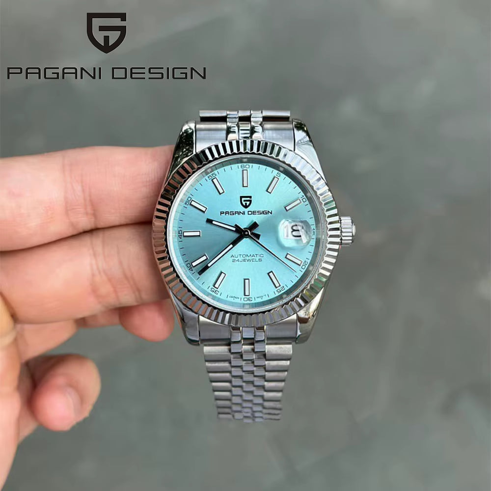 40MM Men Mechanical Watch Top Luxury Japan Movement Automatic Watch Sport Stainless Steel Waterproof Men Watches