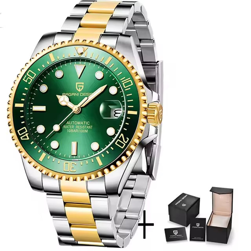 New 42MM Submersible Mechanical Watch Ceramic Bezel Luxury Sapphire Glass 100M Waterproof Automatic Watch Relojes