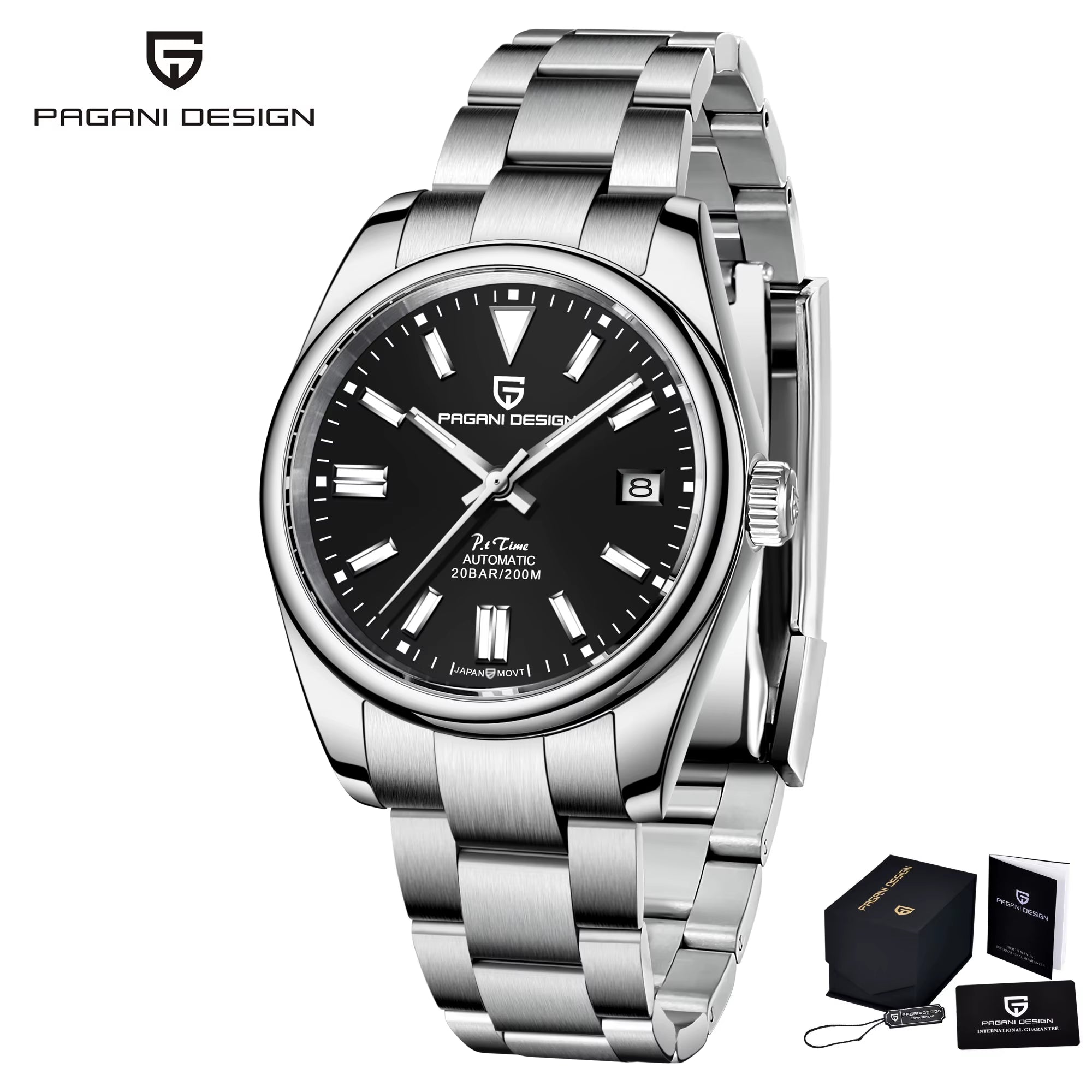 2023  New 39Mm Men'S Mechanical Watches NH35 Automatic Watch Sapphire Stainless Steel 20Bar Waterproof Reloj Hombre
