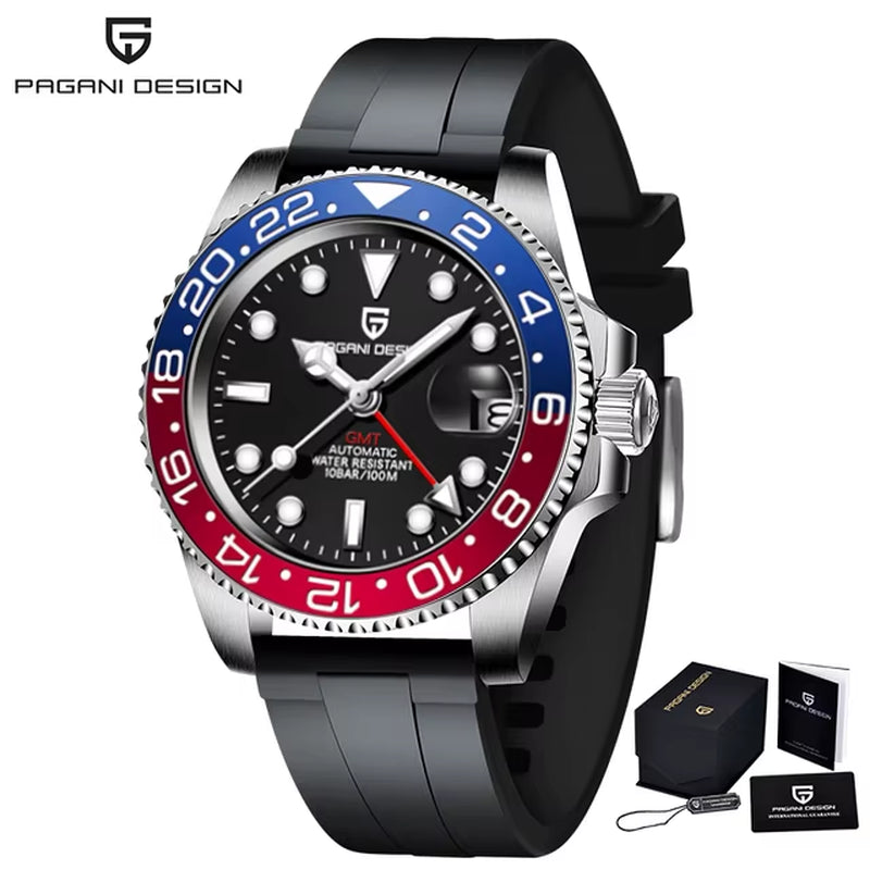 V3  New NH34 Automatic Mechanical Watches Men'S Luxury Sapphire Glass 40MM Ceramic GMT Wristwatch 100M Waterproof