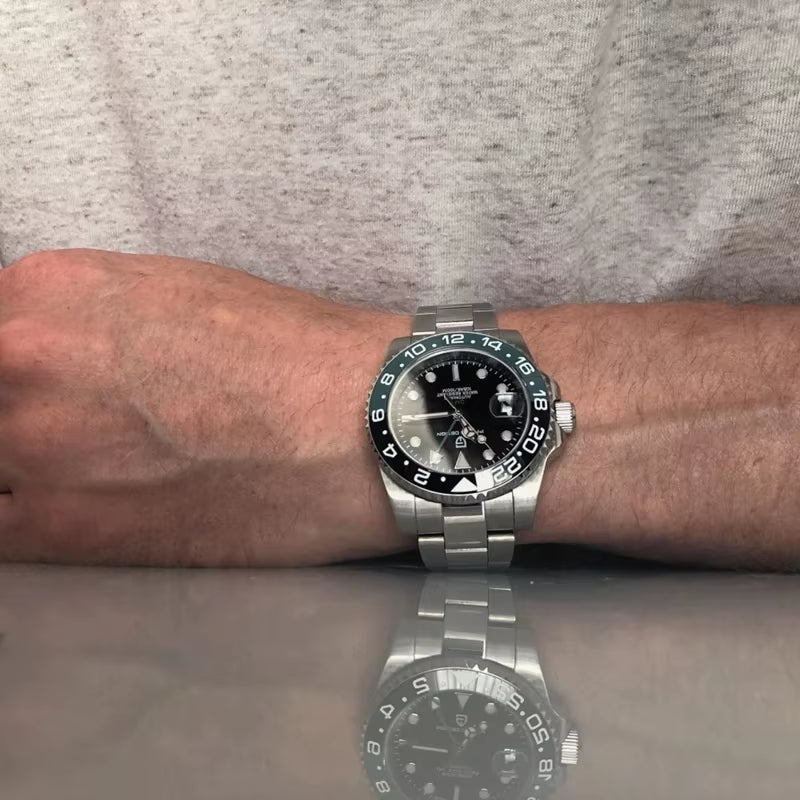 V3  New NH34 Automatic Mechanical Watches Men'S Luxury Sapphire Glass 40MM Ceramic GMT Wristwatch 100M Waterproof