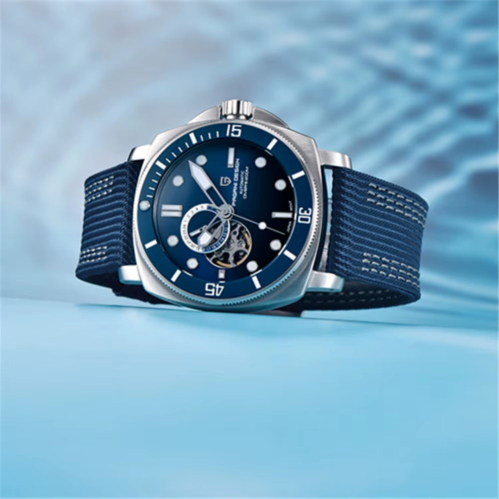 Brand Sports Men Mechanical Watch Fashion Sapphire 200M Waterproof Automatic Timecode Relogio Masculino 2024 New