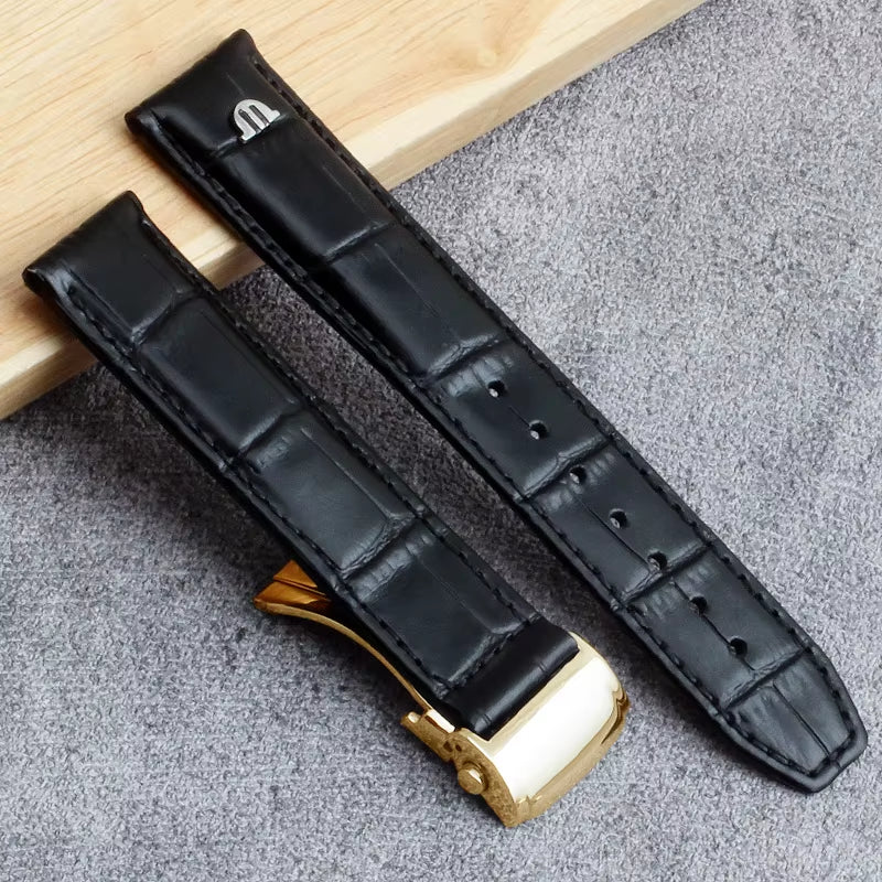 Genuine Leather Watch Strap 20MM 22MM for Maurice Lacroix LES CLASSIQUES MASTERPIECE PONTOS Men Watch Band Bracelet