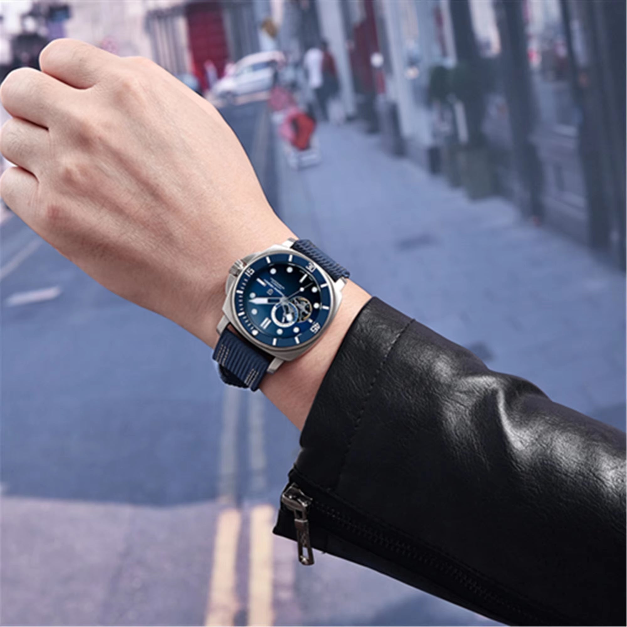 Brand Sports Men Mechanical Watch Fashion Sapphire 200M Waterproof Automatic Timecode Relogio Masculino 2024 New