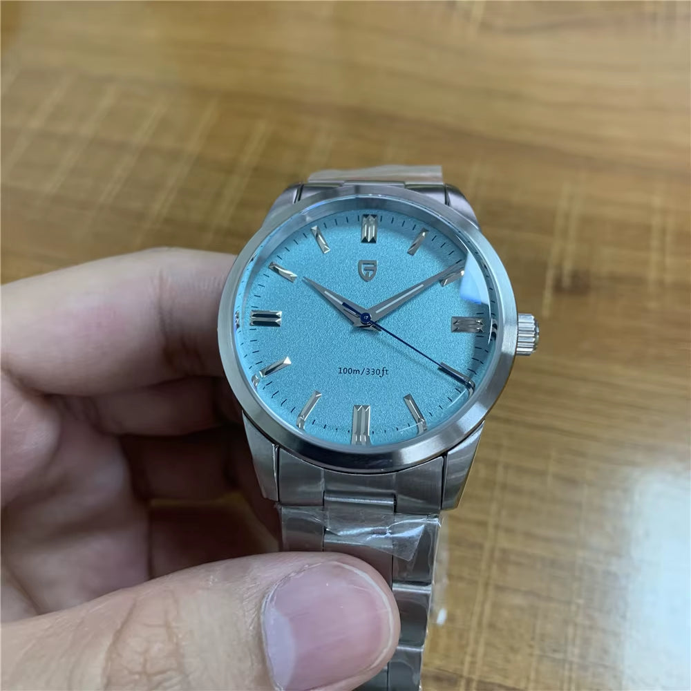 2024 New 38Mm Men'S Quartz Watches Stainless Steel AR Coating Sapphire VH31 Business Sports Watches Watch for Men