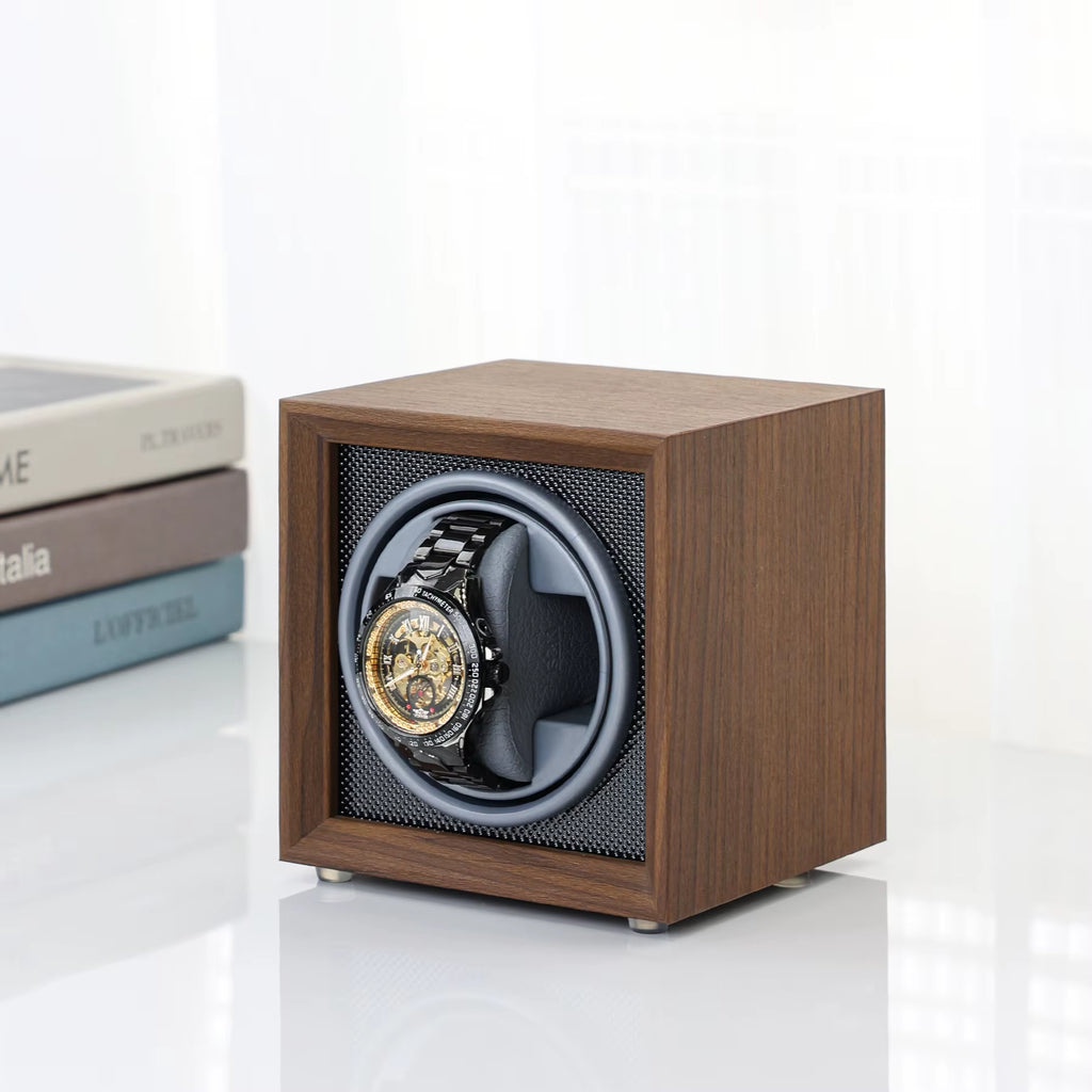Automatic Winding Watch Winder 1Slot Watch Box S1 Model Black and Red and Carbon Fiber Color